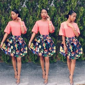 Short Elegant Floral Midi Skirt 💐